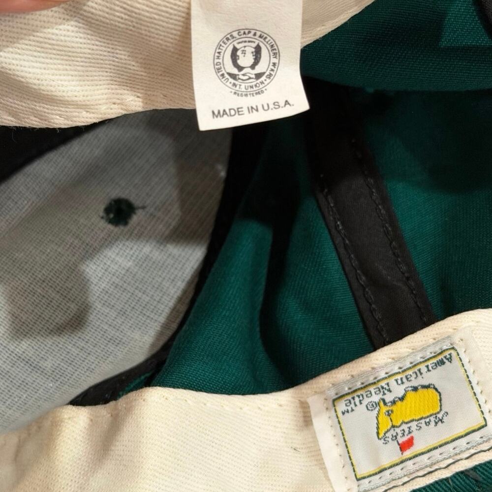 Rare Vtg American Needle Augusta National Caddie Hat Unmarked Masters Green ANGC - Picture 5 of 7